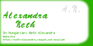 alexandra neth business card